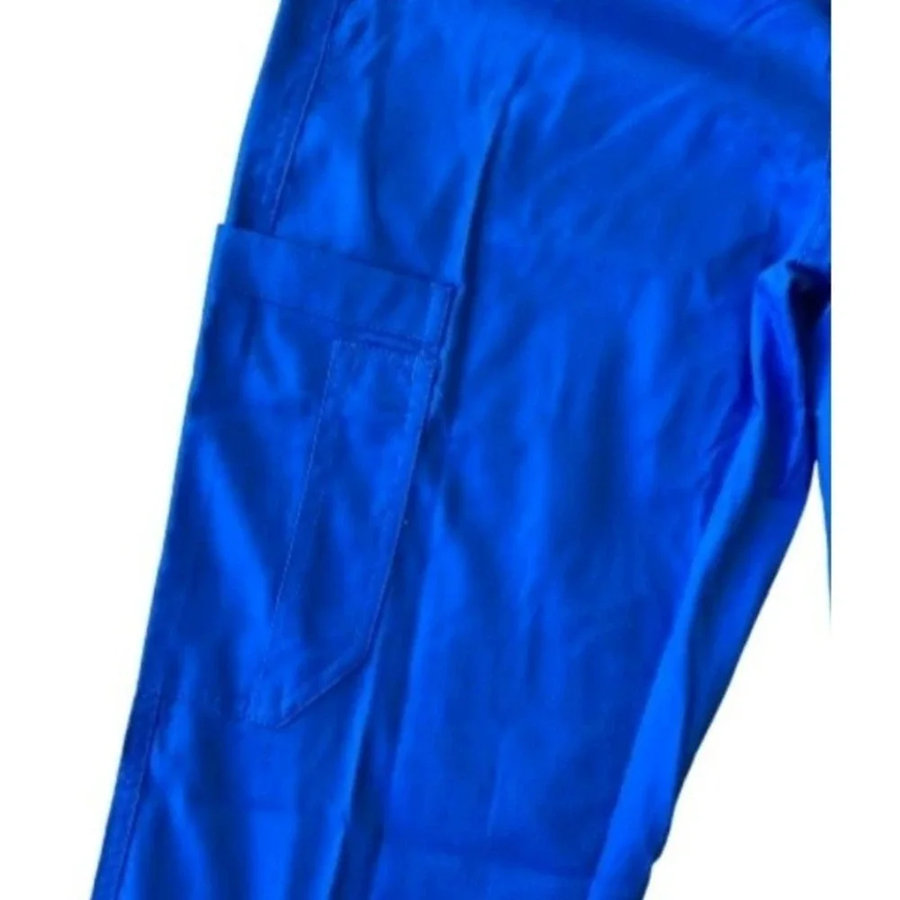 Med Couture Signature Layla Cargo Scrub Pants Women's XS Royal Blue 8741 NWT